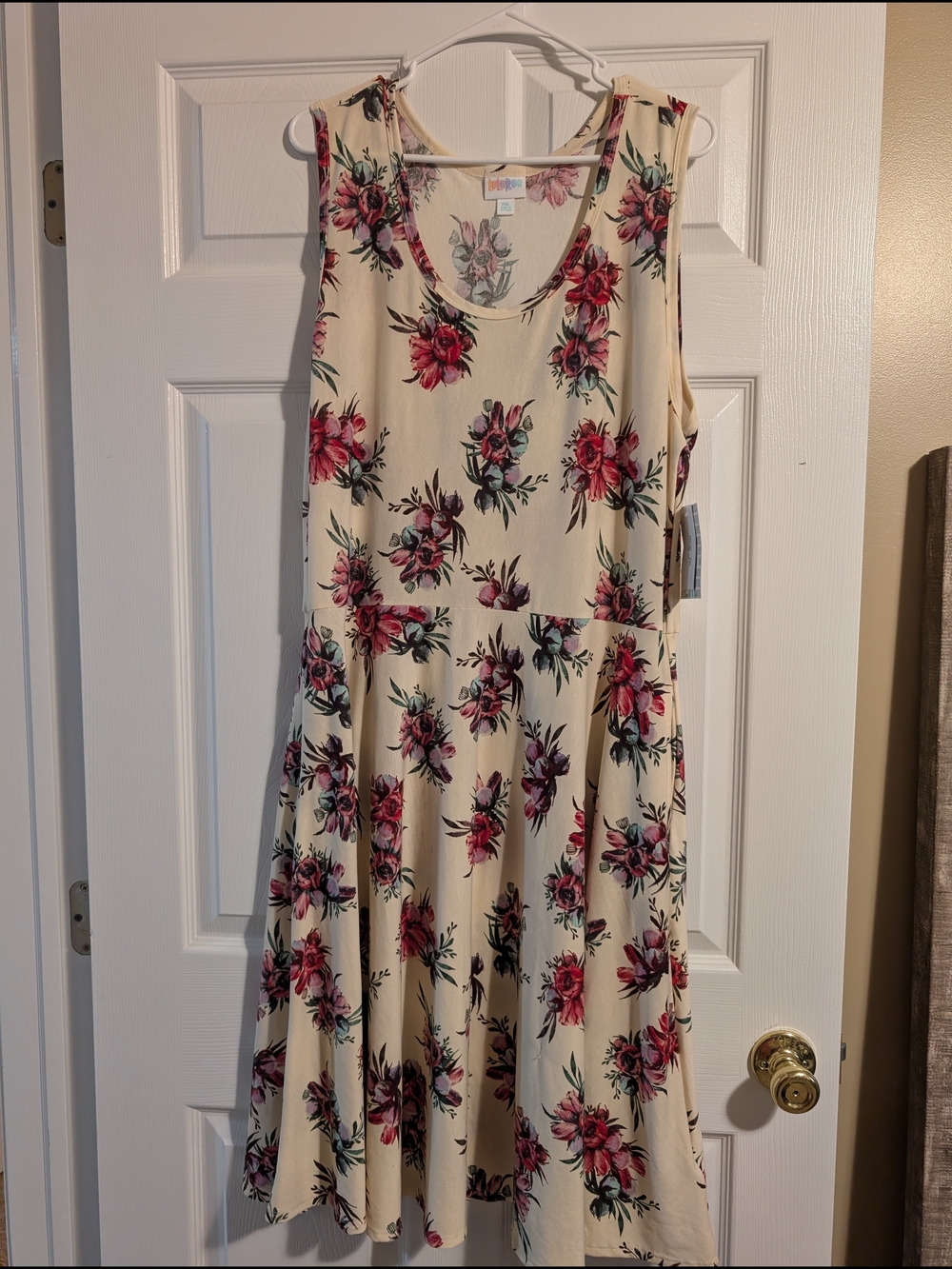 LuLaRoe NICKI Dress with Pink Blooms